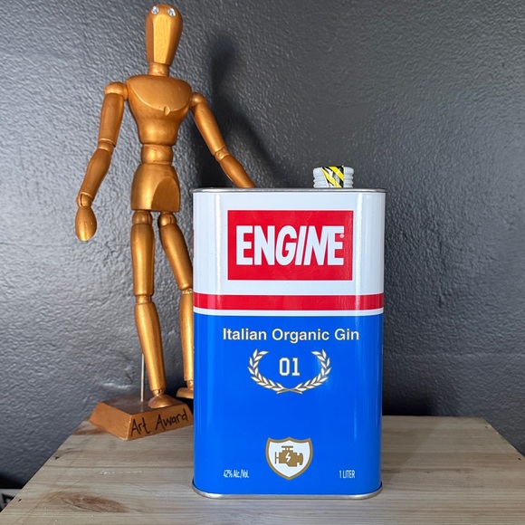 Engine Gin Italian Organic EMPTY TIN CAN - Picture 2 of 3
